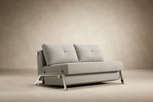 Load image into Gallery viewer, Innovation Living Cubed Full Size Sofa Bed With Chrome Legs 521 Mixed Dance Grey