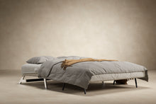 Load image into Gallery viewer, Innovation Living Cubed Full Size Sofa Bed With Chrome Legs 521 Mixed Dance Grey