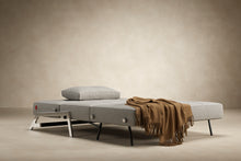 Load image into Gallery viewer, Innovation Living Cubed Full Size Sofa Bed With Chrome Legs 521 Mixed Dance Grey