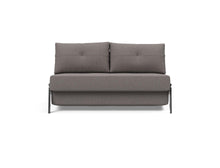 Load image into Gallery viewer, Innovation Living Cubed Full Size Sofa Bed With Chrome Legs 521 Mixed Dance Grey