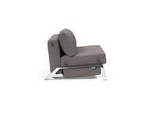 Load image into Gallery viewer, Innovation Living Cubed Full Size Sofa Bed With Chrome Legs 521 Mixed Dance Grey