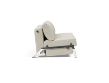 Load image into Gallery viewer, Innovation Living Cubed Full Size Sofa Bed With Chrome Legs 521 Mixed Dance Grey