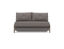 Load image into Gallery viewer, Innovation Living Cubed Full Size Sofa Bed With Dark Wood Legs 521 Mixed Dance Grey