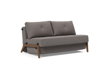 Load image into Gallery viewer, Innovation Living Cubed Full Size Sofa Bed With Dark Wood Legs 521 Mixed Dance Grey