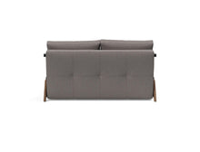 Load image into Gallery viewer, Innovation Living Cubed Full Size Sofa Bed With Dark Wood Legs 521 Mixed Dance Grey