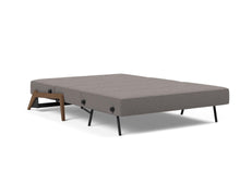 Load image into Gallery viewer, Innovation Living Cubed Full Size Sofa Bed With Dark Wood Legs 521 Mixed Dance Grey