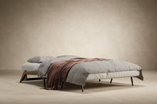 Load image into Gallery viewer, Innovation Living Cubed Full Size Sofa Bed With Dark Wood Legs 521 Mixed Dance Grey