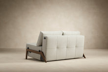 Load image into Gallery viewer, Innovation Living Cubed Full Size Sofa Bed With Dark Wood Legs 521 Mixed Dance Grey