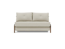 Load image into Gallery viewer, Innovation Living Cubed Full Size Sofa Bed With Dark Wood Legs 521 Mixed Dance Grey