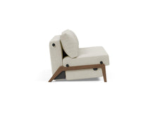Load image into Gallery viewer, Innovation Living Cubed Full Size Sofa Bed With Dark Wood Legs 521 Mixed Dance Grey