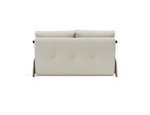 Load image into Gallery viewer, Innovation Living Cubed Full Size Sofa Bed With Dark Wood Legs 521 Mixed Dance Grey