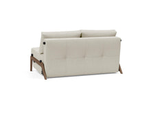 Load image into Gallery viewer, Innovation Living Cubed Full Size Sofa Bed With Dark Wood Legs 521 Mixed Dance Grey
