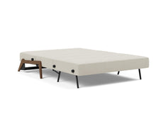 Load image into Gallery viewer, Innovation Living Cubed Full Size Sofa Bed With Dark Wood Legs 521 Mixed Dance Grey