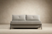 Load image into Gallery viewer, Innovation Living Cubed Queen Size Sofa Bed With Chrome Legs 521 Mixed Dance Grey
