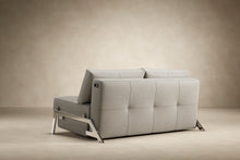 Load image into Gallery viewer, Innovation Living Cubed Queen Size Sofa Bed With Chrome Legs 521 Mixed Dance Grey