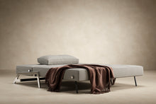 Load image into Gallery viewer, Innovation Living Cubed Queen Size Sofa Bed With Chrome Legs 521 Mixed Dance Grey