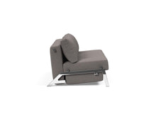 Load image into Gallery viewer, Innovation Living Cubed Queen Size Sofa Bed With Chrome Legs 521 Mixed Dance Grey