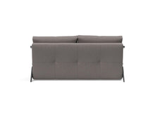 Load image into Gallery viewer, Innovation Living Cubed Queen Size Sofa Bed With Chrome Legs 521 Mixed Dance Grey