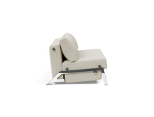 Load image into Gallery viewer, Innovation Living Cubed Queen Size Sofa Bed With Chrome Legs 521 Mixed Dance Grey