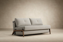 Load image into Gallery viewer, Innovation Living Cubed Queen Size Sofa Bed With Dark Wood Legs 521 Mixed Dance Grey