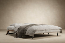 Load image into Gallery viewer, Innovation Living Cubed Queen Size Sofa Bed With Dark Wood Legs 521 Mixed Dance Grey