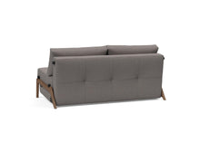 Load image into Gallery viewer, Innovation Living Cubed Queen Size Sofa Bed With Dark Wood Legs 521 Mixed Dance Grey