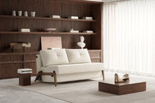 Load image into Gallery viewer, Innovation Living Cubed Queen Size Sofa Bed With Dark Wood Legs 521 Mixed Dance Grey