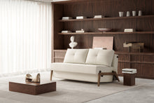 Load image into Gallery viewer, Innovation Living Cubed Queen Size Sofa Bed With Dark Wood Legs 521 Mixed Dance Grey