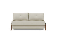 Load image into Gallery viewer, Innovation Living Cubed Queen Size Sofa Bed With Dark Wood Legs 521 Mixed Dance Grey