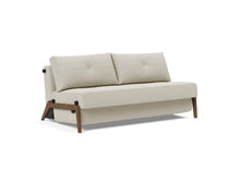 Load image into Gallery viewer, Innovation Living Cubed Queen Size Sofa Bed With Dark Wood Legs 521 Mixed Dance Grey