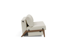 Load image into Gallery viewer, Innovation Living Cubed Queen Size Sofa Bed With Dark Wood Legs 521 Mixed Dance Grey