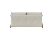 Load image into Gallery viewer, Innovation Living Cubed Queen Size Sofa Bed With Dark Wood Legs 521 Mixed Dance Grey