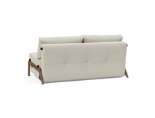 Load image into Gallery viewer, Innovation Living Cubed Queen Size Sofa Bed With Dark Wood Legs 521 Mixed Dance Grey