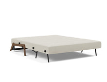 Load image into Gallery viewer, Innovation Living Cubed Queen Size Sofa Bed With Dark Wood Legs 521 Mixed Dance Grey
