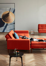 Load image into Gallery viewer, Innovation Living Dublexo Styletto Sofa Bed Dark Wood With Arms 506 Elegance Paprika