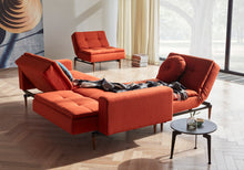 Load image into Gallery viewer, Innovation Living Dublexo Styletto Sofa Bed Dark Wood With Arms 506 Elegance Paprika