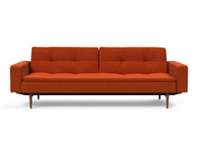 Load image into Gallery viewer, Innovation Living Dublexo Styletto Sofa Bed Dark Wood With Arms 506 Elegance Paprika