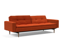 Load image into Gallery viewer, Innovation Living Dublexo Styletto Sofa Bed Dark Wood With Arms 506 Elegance Paprika
