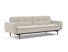 Load image into Gallery viewer, Innovation Living Dublexo Styletto Sofa Bed Dark Wood With Arms 506 Elegance Paprika