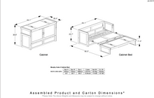 Load image into Gallery viewer, Night and Day Murphy Cube Cabinet Bed MUR-CUB-QEN