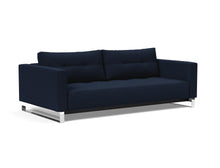 Load image into Gallery viewer, Innovation Living Cassius D.E.L. Chrome Sleeper Sofa In Blue