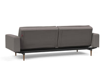 Load image into Gallery viewer, Innovation Living Dublexo Dark Wood with Arms Sleeper Sofa Bed