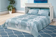 Load image into Gallery viewer, Arason Essex White Murphy Bed Chest open ready for sleep