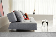 Load image into Gallery viewer, Innovation Living Long Horn Deluxe Stainless-Steel-Legs, White-Wheels Sleeper Sofa