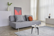 Load image into Gallery viewer, Innovation Living Long Horn Deluxe Stainless-Steel-Legs, White-Wheels Sleeper Sofa
