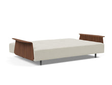 Load image into Gallery viewer, Innovation Living Long Horn Deluxe w/ Wood Arms Stainless Legs w/ Wheels Sleeper Sofa