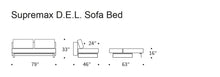 Load image into Gallery viewer, Innovation Living Supremax D.E.L. Chrome Sleeper Sofa Bed