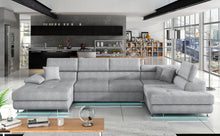 Load image into Gallery viewer, Sectional FULL XL Sleeper Sofa AMADEO BIS S with storage and LED, SALE