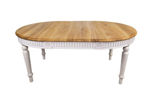 BADI Solid Wood Oval Dining Table