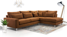 Load image into Gallery viewer, Brown Sectional Sofa FLORA